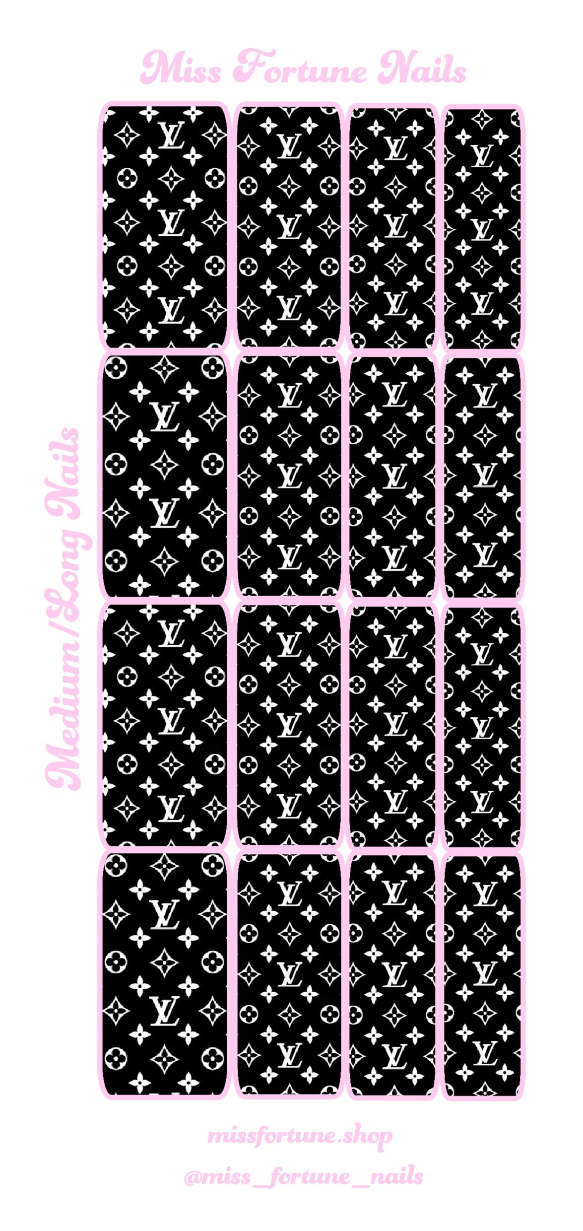 Black LV Print Decals ♡