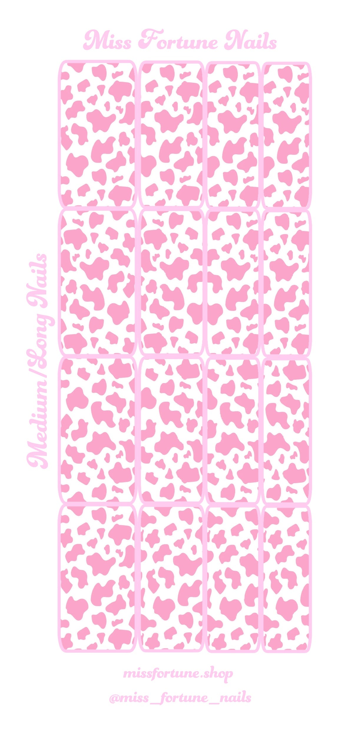 Cow Print Pink Decals ♡