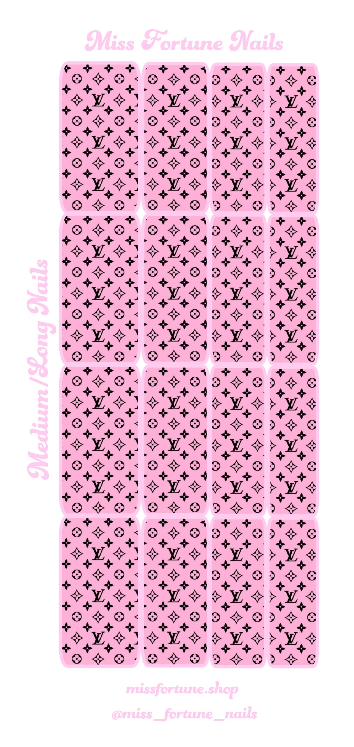 Pink LV Print Decals ♡