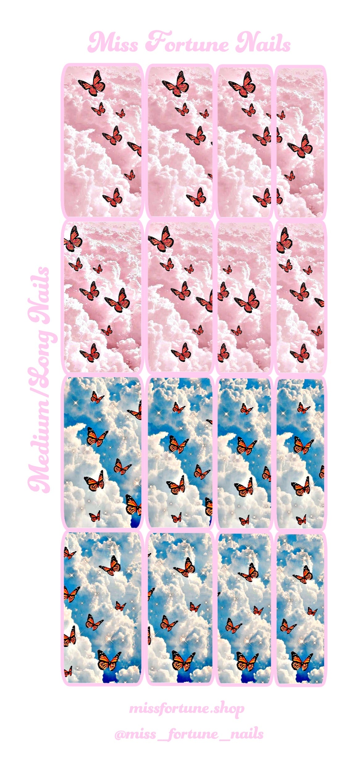 Clouds & Butterflies Decals ♡