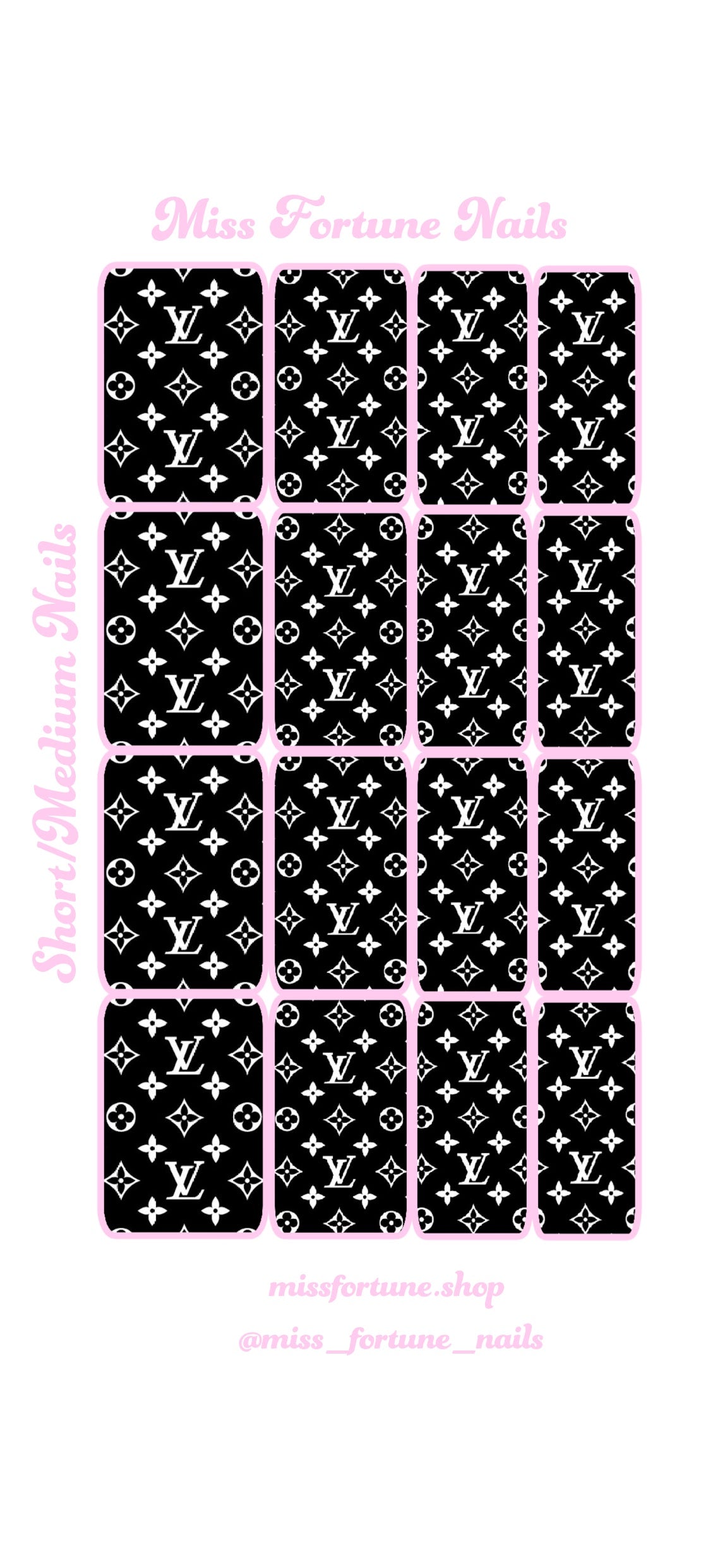 Black LV Print Decals ♡