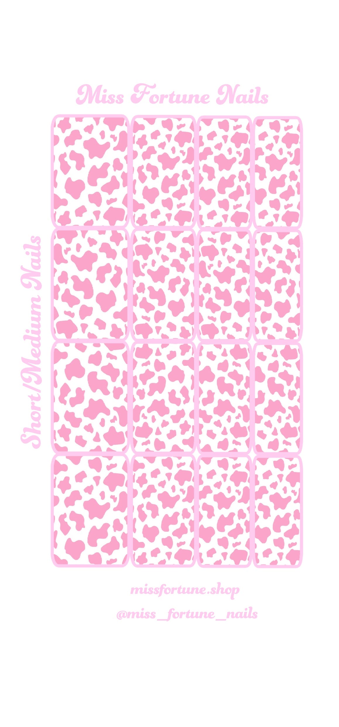 Cow Print Pink Decals ♡