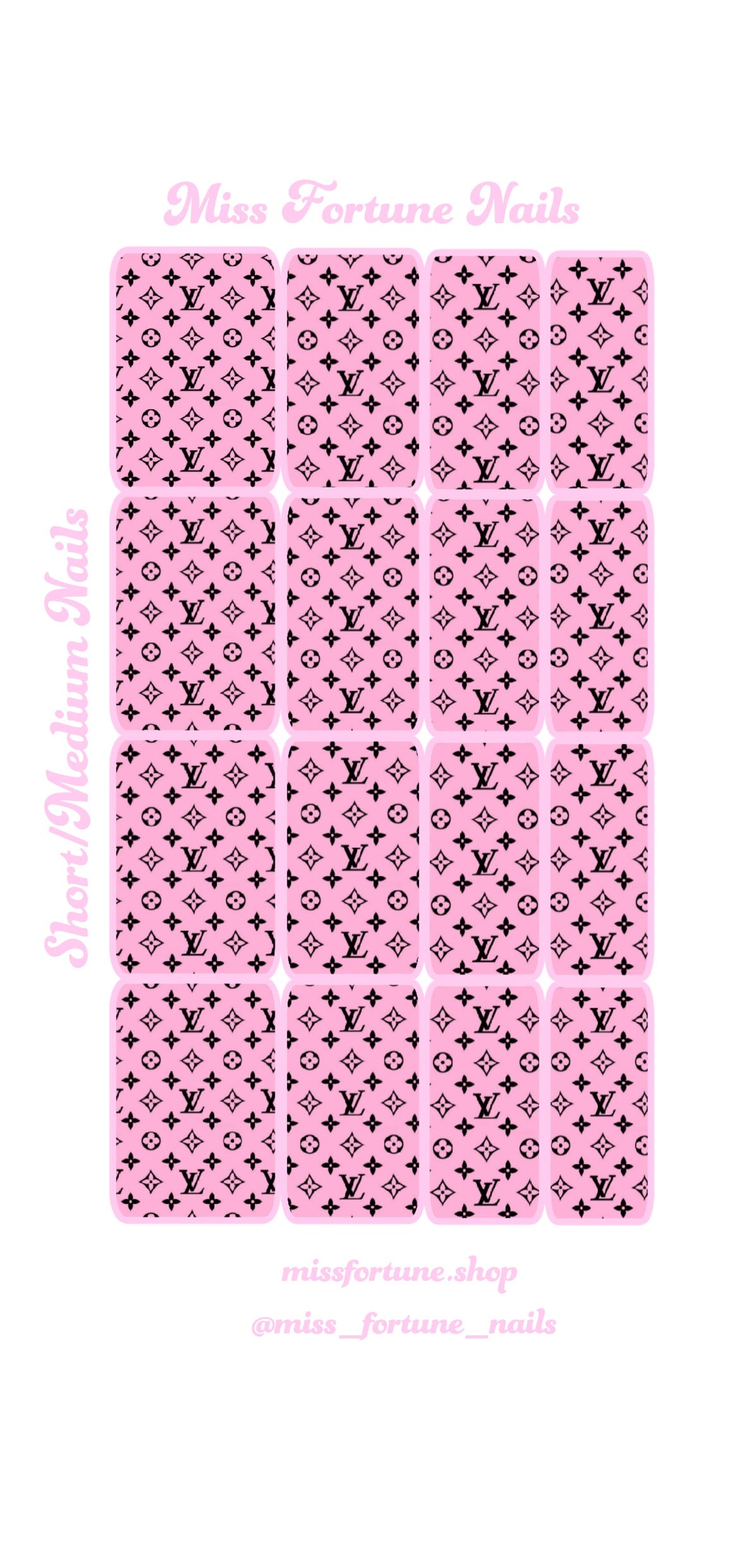 Pink LV Print Decals ♡