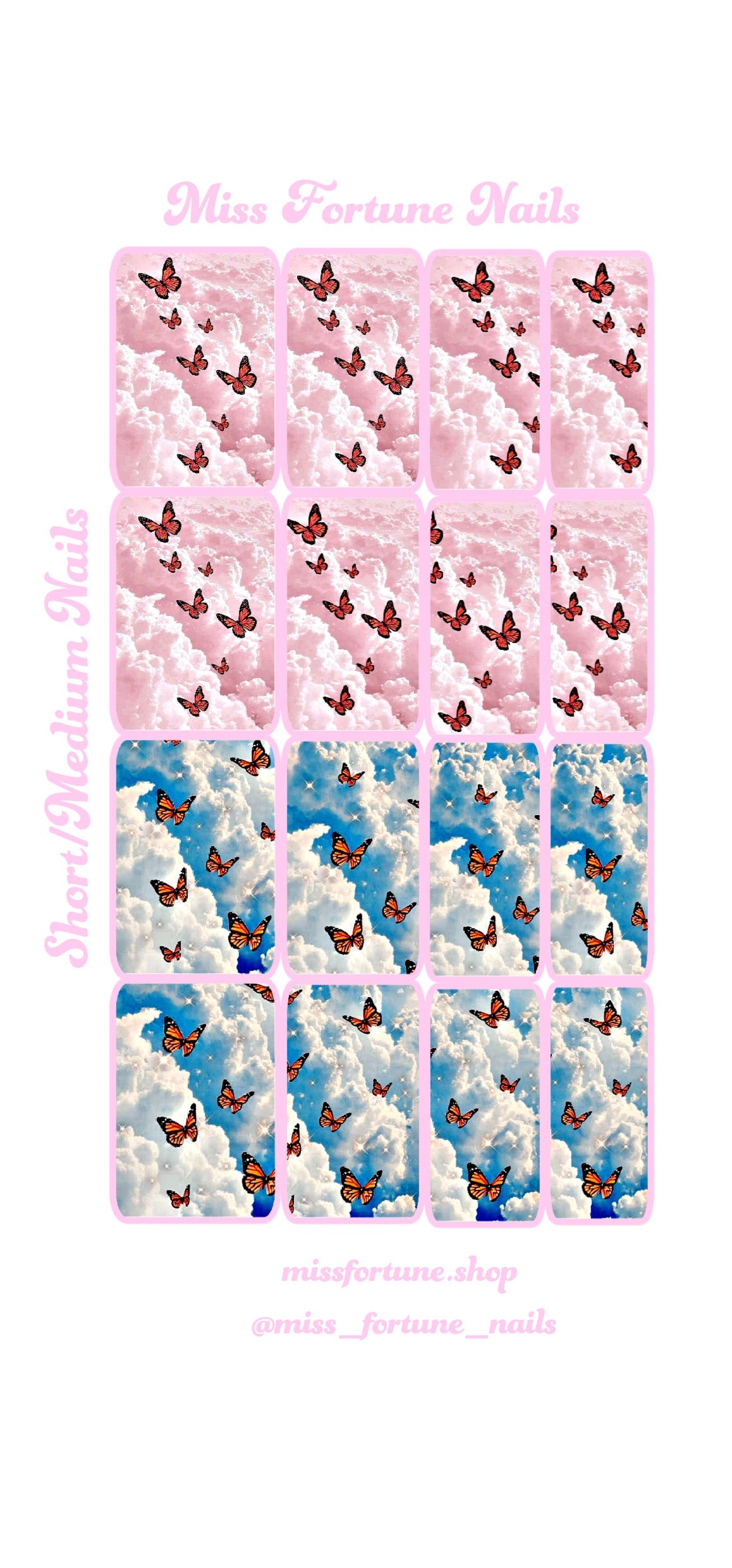 Clouds & Butterflies Decals ♡