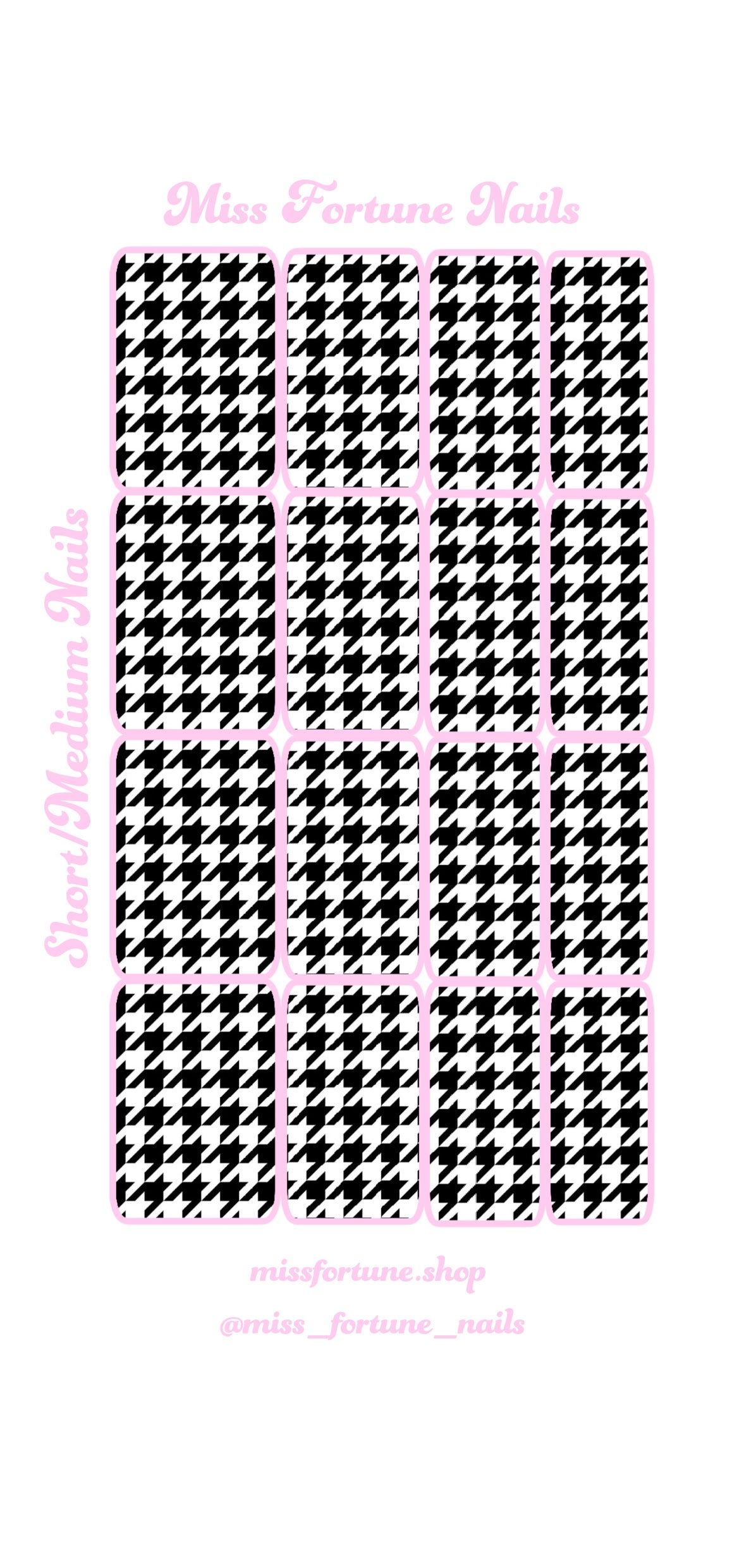 Houndstooth Print Decals ♡