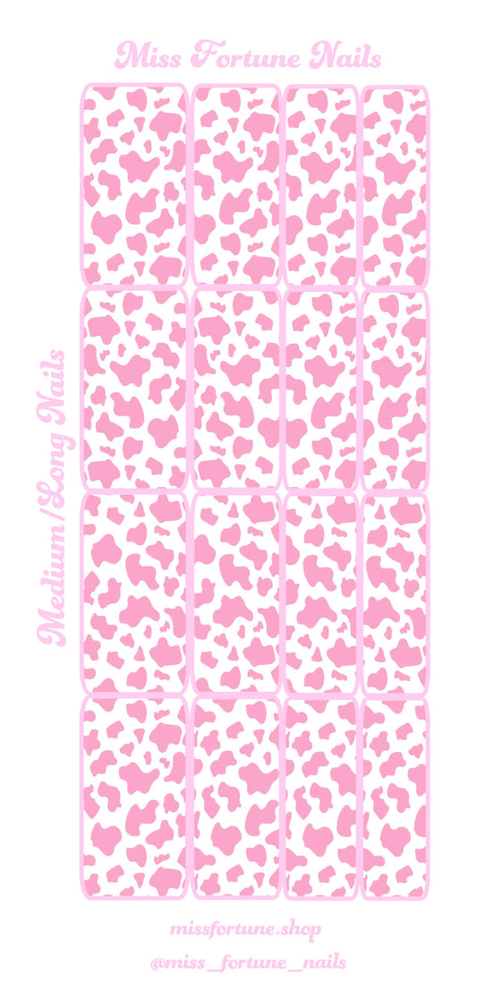 Cow Print Pink Decals ♡