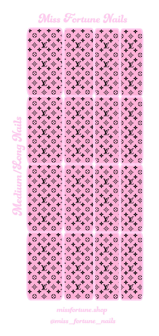 Pink LV Print Decals ♡