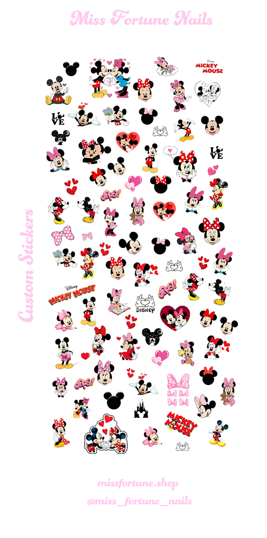 Mickey & Minnie Mouse CLEAR Decals ♡