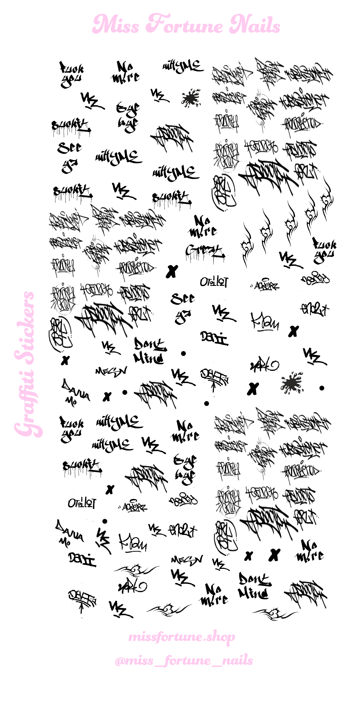 Grafitti CLEAR Decals ♡