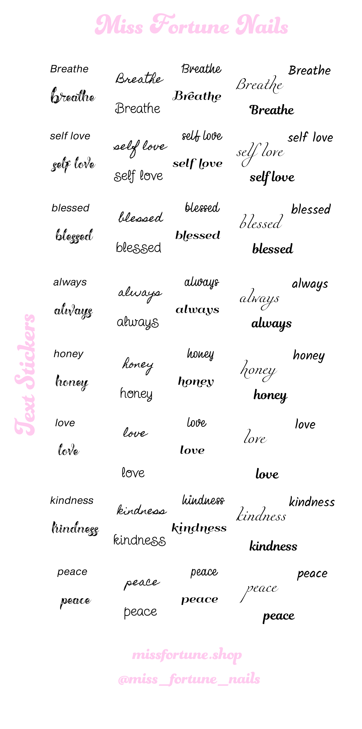 Text 1 CLEAR Decals ♡