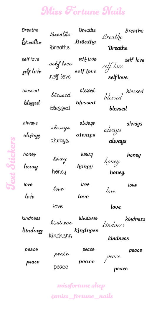 Text 1 CLEAR Decals ♡