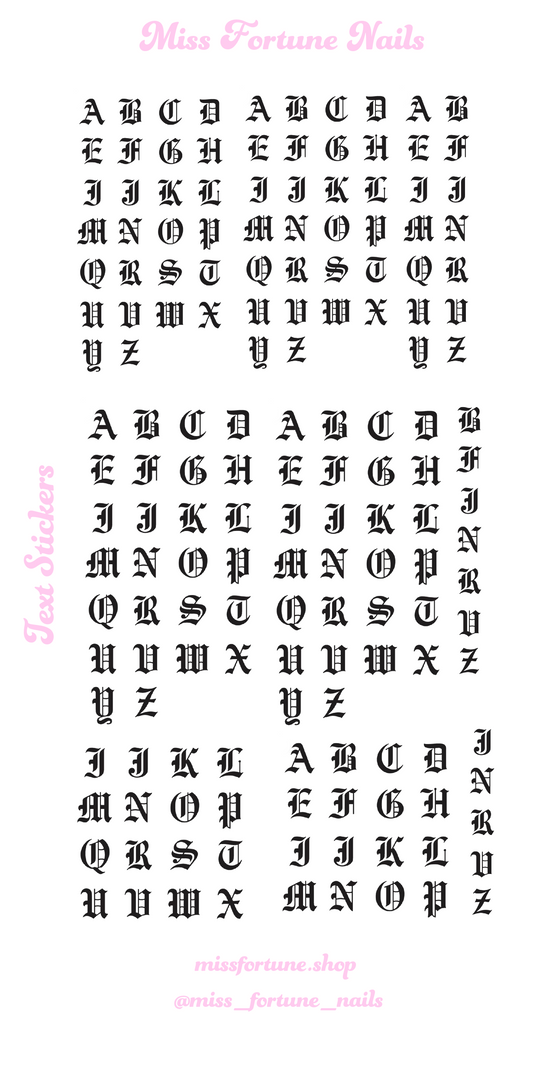 Text 4 CLEAR Decals ♡