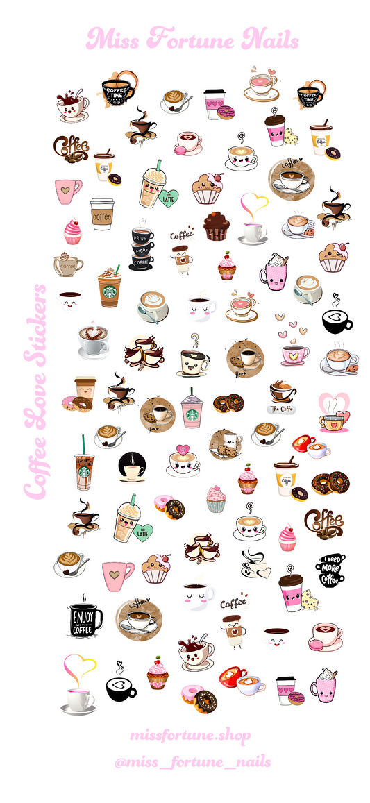 Coffee Love CLEAR Decals ♡